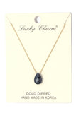 Tear drop charm necklace