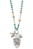 Football mom beaded necklace set