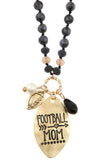 Football mom beaded necklace set