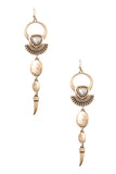 Link metal ornate dangle earring