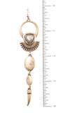 Link metal ornate dangle earring