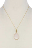 Stone tear drop shape necklace