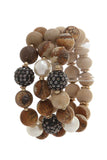 Semi precious stone bead stretch bracelet