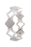 Quatrefoil shape stretch bracelet