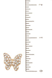 Rhinestone pave butterfly post earring-