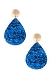 Sequin teardrop dangle earring