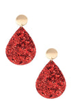 Sequin teardrop dangle earring