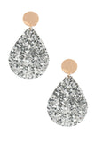 Sequin teardrop dangle earring