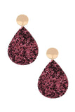 Sequin teardrop dangle earring