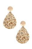 Sequin teardrop dangle earring