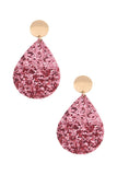 Sequin teardrop dangle earring