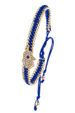 Hamsa pendant cord chain bracelet