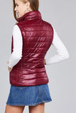 Ladies fashion plus size quilted padding vest