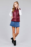 Ladies fashion plus size quilted padding vest