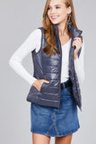 Ladies fashion plus size quilted padding vest