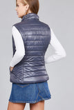 Ladies fashion plus size quilted padding vest