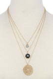 Multi layered short necklace