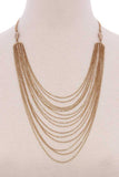 Multi layered short necklace