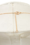Triple row bead teardrop pendant necklace