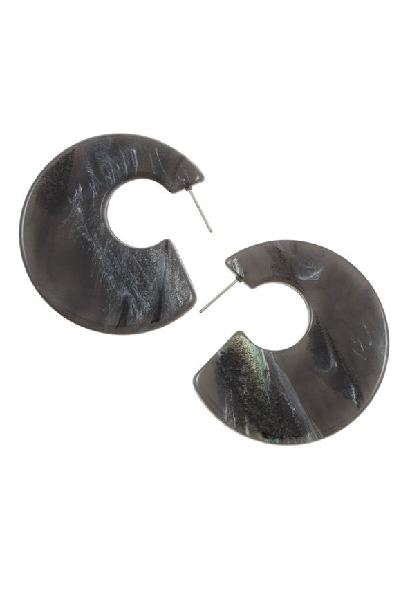 Semi circle acetate fashion earring