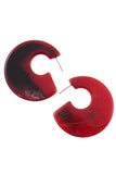 Semi circle acetate fashion earring