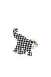 Hounds tooth pattern elephant ring