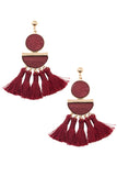 Mix shape link tassel drop dangle earring