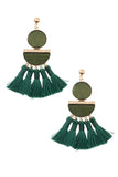 Mix shape link tassel drop dangle earring