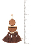 Mix shape link tassel drop dangle earring