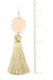 Leaf link tassel earring