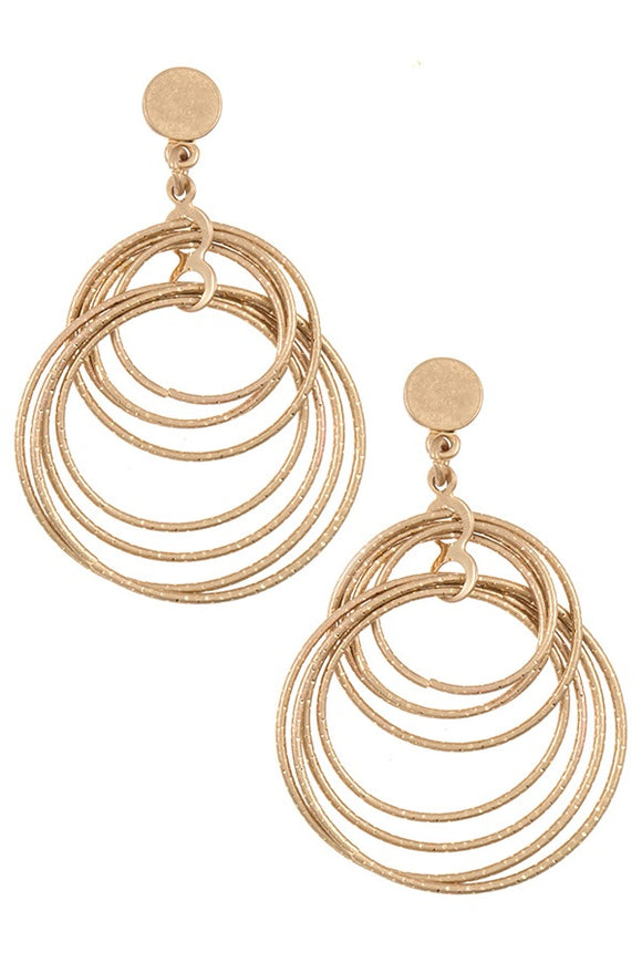 Multi ring dangle earring