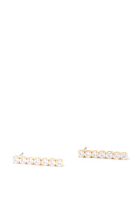 Rhinestone bar earring