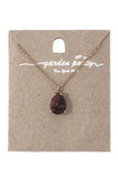 Teardrop shape pendant necklace