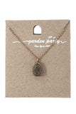 Teardrop shape pendant necklace