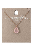 Teardrop shape pendant necklace