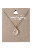 Teardrop shape pendant necklace