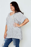 Plus size drop shoulder top