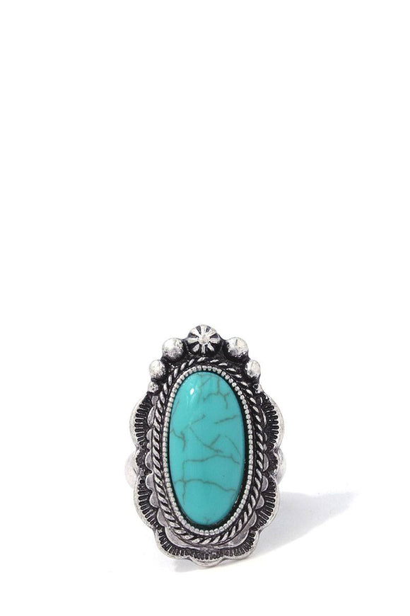 Filigree Turquoise Stretch Ring