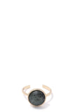 Round Stone Cuff Ring