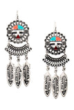 Tribal Etched Dangle Earring