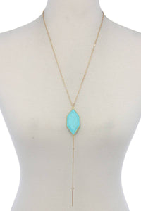 Rhombus Y Shape Necklace