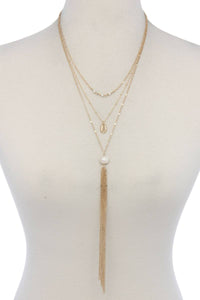 Pearl Bead Multi Layered Necklace