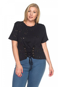 Waist Lace Up Shirts